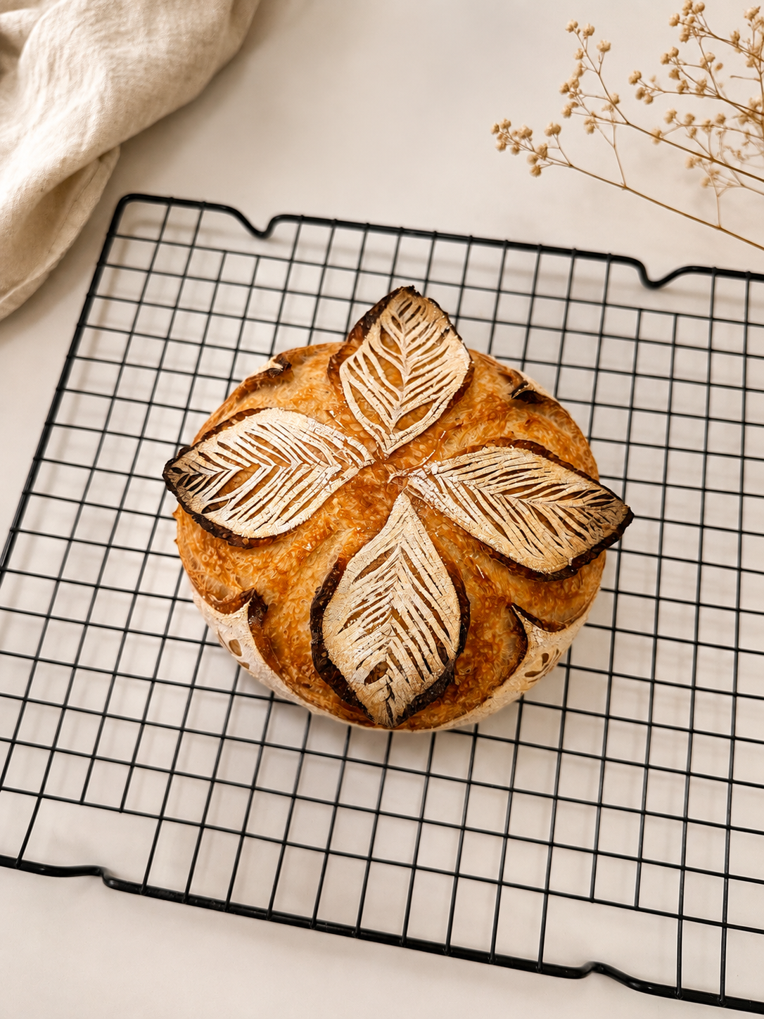 Shika & Crumb hanging tag on wrapped bread
